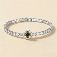 Bracelet pour femme en zircon de luxe léger européen et américain, avec des empiècements exquis