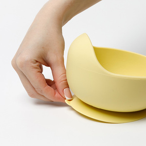 Es-Pro Wholesale Spill-Proof BPA Free ODM/OEM Silicone Baby Product Feeding Bowl Strong Suction Durable Training Dinnerware Bowl - Product Image 3