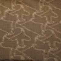 Tissu jacquard tissé en polyester 5220 avec découpes et motifs floraux 3D