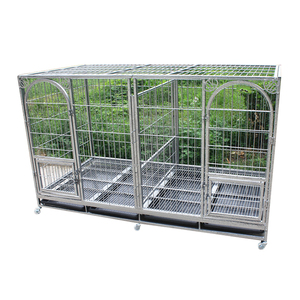 Kandang Anjing Luar Ruangan Besar, Villa Anjing Mewah, Kandang Hewan Peliharaan Logam Stainless Steel Tahan Lama - Product Image 6