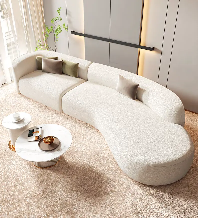 Canapé de salon sectionnel canapé en tissu de bureau nuage minimaliste de haute qualité