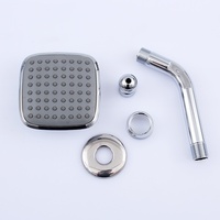 Ensemble de douche de bain à tête unique en plastique ABS carré de 4 pouces avec boîte emballée Accessoires de robinet de salle de bain