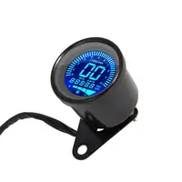 DC12V Motorrad Digital Tacho LED LCD Tachometer Anzeige Kraftstoff Meter  Universal Retro LCD Kilometerzähler Roller ATV