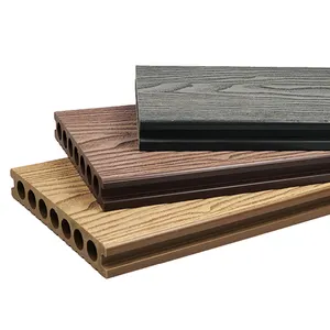3D Hạt sàn WPC thiết kế Gỗ Ngoài Trời sàn nhựa composite WPC decking Nhà cung cấp
