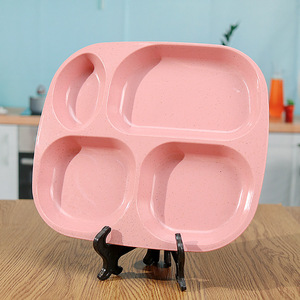 Bandeja Compartimentada de Cuatro Secciones para Estudiantes, Bandeja para Servir Comida Rápida para Cafetería Escolar, Bandeja Integrada Multicompartimentos para Platos - Product Image 5