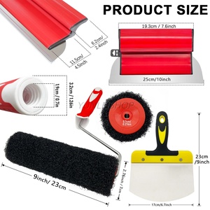 Set Rullo e Raschietto da 9 Pollici, Strumento Efficiente <span class=keywords><strong>per</strong></span> Costruzioni Edili, Ristrutturazioni Murali e Miglioramenti del Giardino - Product Image 2