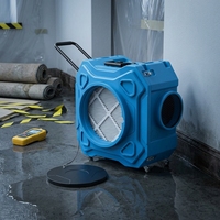 Penyedot Debu Komersial Electric 800CFM HEPA dengan Filtrasi 3 Tahap, Efisiensi 99,95%, Gagang Lipat, Roda 360° untuk Kerusakan Akibat Air