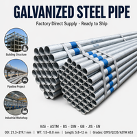 Tuyau en acier sans soudure galvanisé à chaud en gros, tube en acier galvanisé GI Q235B Q345B 20 #   A106 A53 1/2-24 pouces Sch40 6m