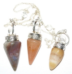 Péndulo curativo de bala de piedras preciosas mezcladas en venta - Product Image 1