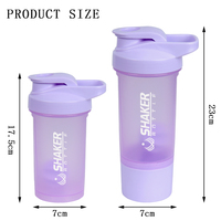 Bouteille de sport 500 ml avec boule mélangeuse pour protéines et boissons, prix usine entrepôt étranger B30-0082