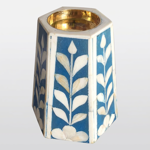High Quality Bone Inlay Candle <b>Holder</b> pink Color Best Piece Craft <b>Tealight</b> <b>Holder</b> for Home Christmas Decoration Natural Crafts - Product Image 1