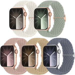 สายนาฬิกาไนลอนแบบยืดหยุ่นสำหรับ Apple Watch Series 10 9 8 SE 2สายนาฬิกาสำหรับเปลี่ยน - Product Image 2