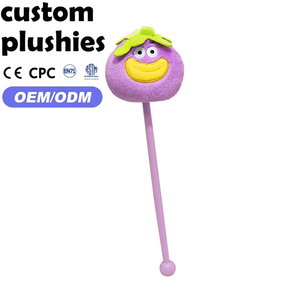 Vente directe usine – Jouets de <span class=keywords><strong>massage</strong></span> en peluche aubergine de dessin animé avec technique de broderie, idéaux pour les cadeaux de vacances - Product Image 1