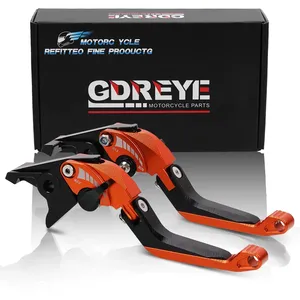 Pour moto <span class=keywords><strong>DUKE</strong></span> 390/250/125/2024-2025, ensemble de leviers de frein et <span class=keywords><strong>d</strong></span>'embrayage réglables et pliables en aluminium CNC 390DUKE 5D - Product Image 1