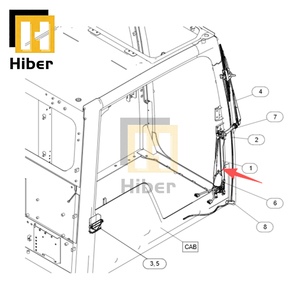 Motore Tergicristallo 601-8971 601897 Adatto per Escavatore Caterpillar Modello GC - Product Image 6