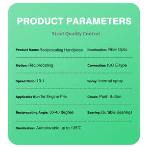 Pieza de mano dental eléctrica recíproca de <span class=keywords><strong>30</strong></span>-40 grados, fibra de acero inoxidable, contraángulo quirúrgico, pieza de mano endodóntica - Product Image 6