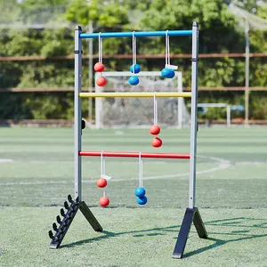 Gratis Monster Sport Kids Speelgoed Spel Set Met 6 Rubber Bolos Ladder Golf Tuin Spel