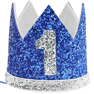 Couronne d'<span class=keywords><strong>anniversaire</strong></span> à paillettes numéro <span class=keywords><strong>1</strong></span> pour enfants, accessoire photo pour fête de 1er <span class=keywords><strong>anniversaire</strong></span>, mini-couronne serre-tête pour bébé garçon ou fille, vente en gros - Product Image 1