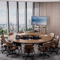 Table de formation modulaire pliable avec roulettes, combinaison modulable libre, bureau de conférence mobile pour bureau et salle polyvalente
