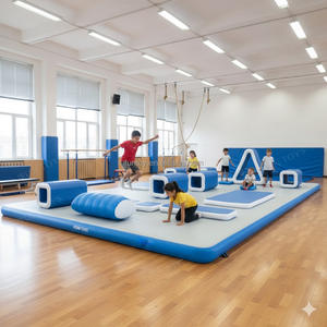 Parque de Trampolines Americano de Parkour, Obstáculo Ninja con Tecnología Drop Stitch, Equipo Inflable Interior para Circuitos de Obstáculos - Product Image 3