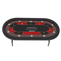 YH Casino Simple Table Texas Rond Imperméable de Tableau de Tisonnier Avec Jambe Pliante