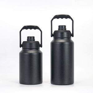 Bouteilles isothermes sous vide en acier inoxydable de 64 oz et 128 oz avec poignée et paille pour le sport - Product Image 6