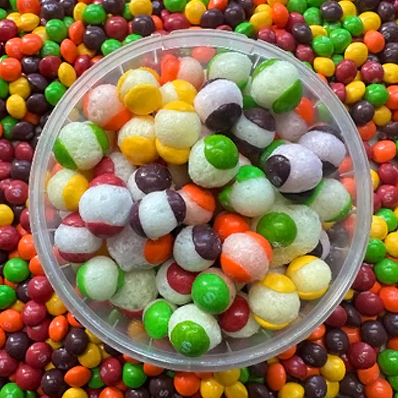 Neuer Artikel Gefrier getrocknete Süßigkeiten Mehrfarbige Gelee bohnen Mini Süßigkeiten Snacks