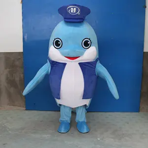 Kostum maskot karnaval kartun lumba-lumba kustom Funtoys kostum maskot hewan laut Hiburan Dunia laut untuk acara acara