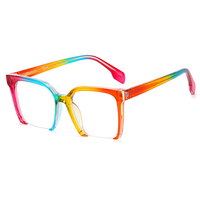 Gafas de diseño MS 82076 para mujer, gafas de moda de plástico coloridas, montura de gafas ópticas antiluz azul, agente de envío personalizado