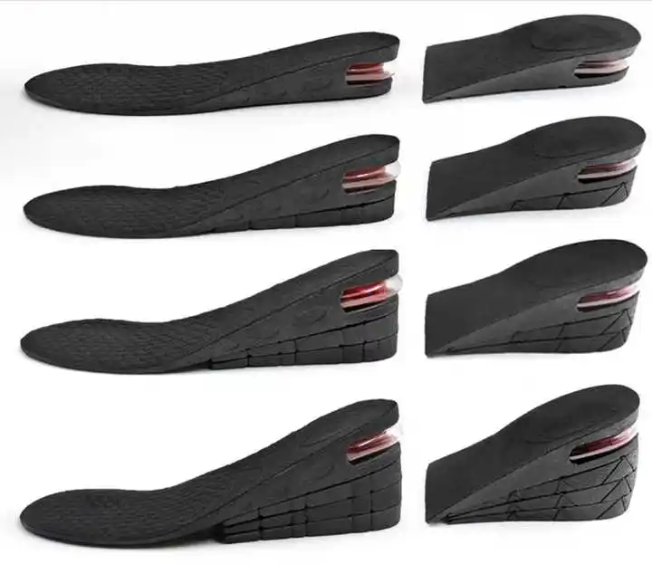 Adult PVC multi-layer detachable inner invisible height increasing insole for Men's women's shoes