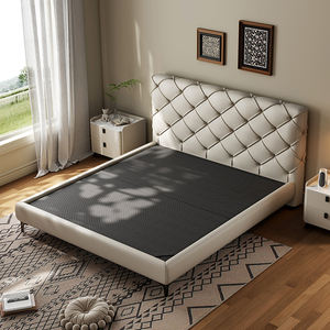 <span class=keywords><strong>Lit</strong></span> double <span class=keywords><strong>de</strong></span> 1,8 m, design <span class=keywords><strong>de</strong></span> <span class=keywords><strong>lit</strong></span> suspendu pour chambre principale, best-seller mondial, style européen classique, rembourré en cuir <span class=keywords><strong>de</strong></span> vache avec boucle - Product Image 3