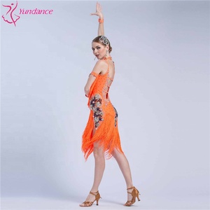 L-16528 Professionnel De <span class=keywords><strong>Danse</strong></span> Latine Robe Taille Personnalisée Concurrence Performance Porter Sexy Robe de <span class=keywords><strong>Danse</strong></span> Latine Pour Femmes - Product Image 5
