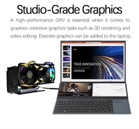 Laptop Workstation Profesional I7-9850H 16GB DDR4 1TB SSD Layar Ganda Win11 Multitasking Layar Sentuh
