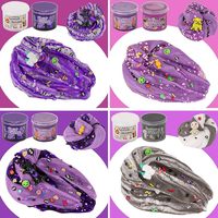 Kit de Slime de Halloween para Niños, Set de Slime Transparente con Dijes Espeluznantes, Cuentas de Espuma y Purpurina, OEM, Recuerdo de Fiesta, Venta al por Mayor