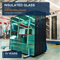 Chine usine grand verre de fenêtre, unité de verre creuse à double isolation, panneau de verre de vitrage isolé à l'argon