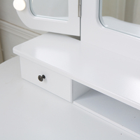 Ensemble de coiffeuse moderne de vanité de mariage LED coiffeuse de console en bois avec des lumières