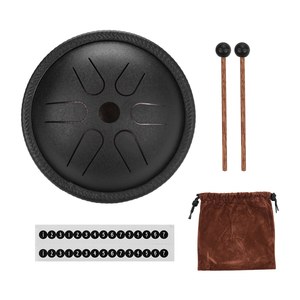 5.5 pouces Mini En Acier Tongue Drum 6 Notes Handpan Tambour Poche En Acier Tambour Instrument de Percussion avec Maillets Sac De Transport pour <span class=keywords><strong>Medita</strong></span> - Product Image 2