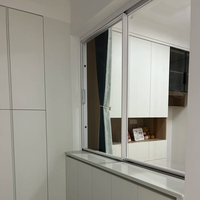 Fenêtre coulissante à deux rails en alliage d'aluminium, insonorisée, fenêtres et portes coulissantes en métal, simple ou double vitrage, feuilleté