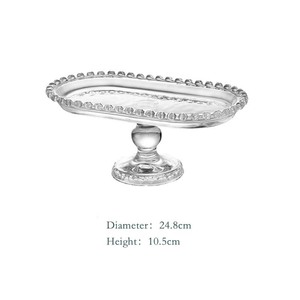 Nordique écologique luxe Transparent <span class=keywords><strong>verre</strong></span> gâteau Dessert fruits plateau dîner assiette plats - Product Image 5