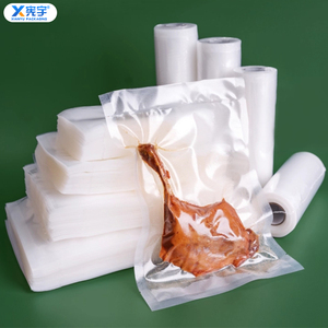 ถุงซีลสูญญากาศพลาสติก PA PE แบบตาข่าย สำหรับบรรจุภัณฑ์อาหารแบบอัดแน่น ปิดผนึกสามด้าน มีรอยฉีกแบบตัวยู - Product Image 4