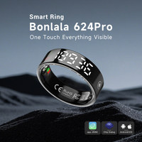 Anneau intelligent pour homme 2025 avec écran tactile intelligent, charge magnétique, contrôle gestuel, surveillance de la santé en acier inoxydable, modèle 2026