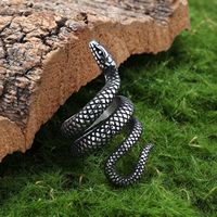 Nouvelle bague serpent unisexe en acier inoxydable plaqué or 18 carats avec pierres précieuses, idéale pour mariage, fiançailles, fête, cadeau, approvisionnement direct pour hommes
