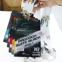 Badges événementiels personnalisés Kofei en polyester durable et écologique avec trou perforé, carte d'identité VIP avec cordon