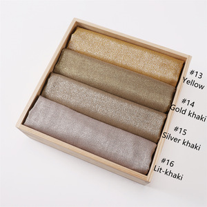 Hijab Glitter dorati per le donne sciarpa musulmana per feste di matrimonio donna Islam turbante Bandana eleganti scialli per feste da donna - Product Image 5