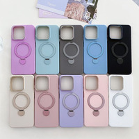 Coque de téléphone magnétique antichoc en TPU+PC couleur unie pour iPhone 17 16 15 14 13 Pro Max, protection intégrale 360° °   Support de téléphone portable