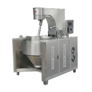 Food Processing Plant Automatic Electric heating Curry Sauce Halwa Planetary Stirring Frying Jacketed Kettle Cooking Pot Machine