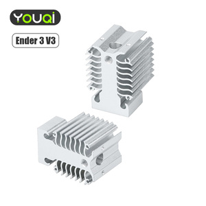 Disipador de calor de aluminio YouQi para <span class=keywords><strong>Ender</strong></span> <span class=keywords><strong>3</strong></span> V3 SE/KE <span class=keywords><strong>Precio</strong></span> de fábrica Impresora 3D Pieza de refrigeración - Product Image 1