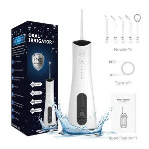 300ml Ipx7 Mini hava seyahat güç Flossers USB Pick diş temizleme elektrikli taşınabilir Oral Irrigator akülü sulu diş ipi