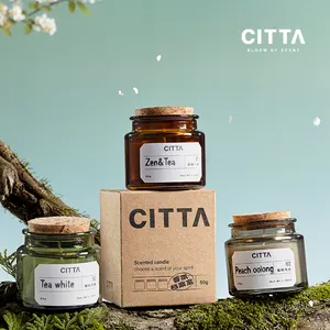 CITTA Party Decoration Yankee Style Luxury Large 100% Natural Gift Velas perfumadas de cera de soja en tarro de vidrio