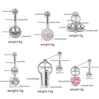 Barbell de piercing intime VCH en acier inoxydable 316L avec pierre, bijoux corporels, vente en gros personnalisée, fournisseur OEM, usine